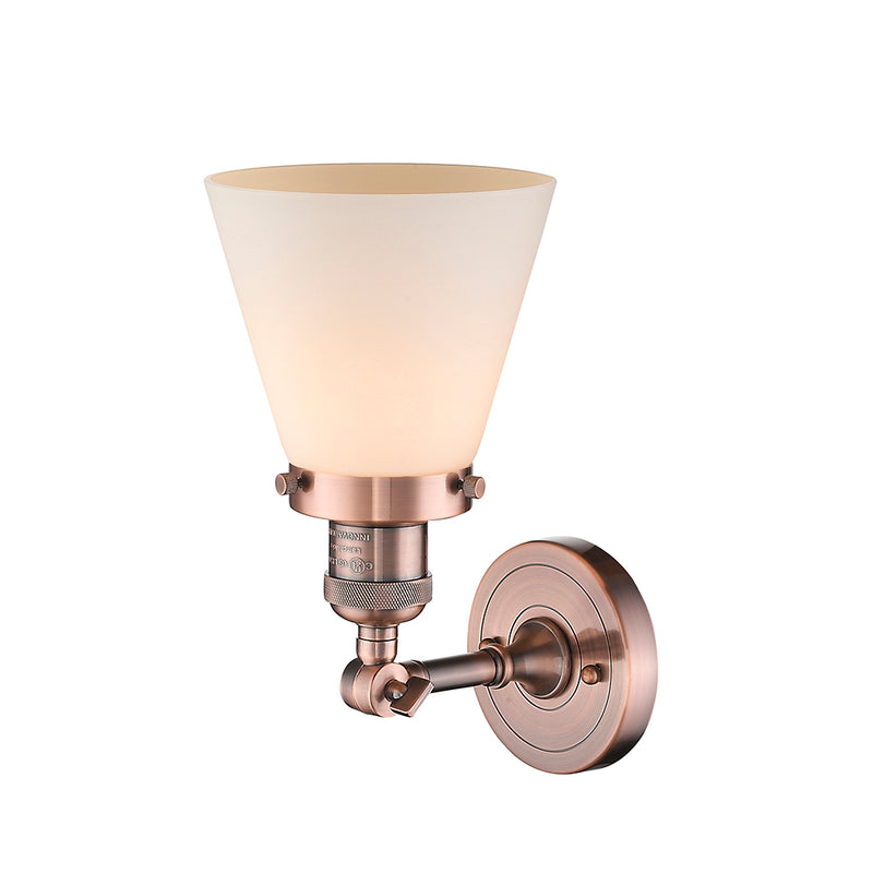 Innovations Lighting Small Cone 1 Light Semi-Flush Mount Part Of The Franklin Restoration Collection 201F-AC-G61