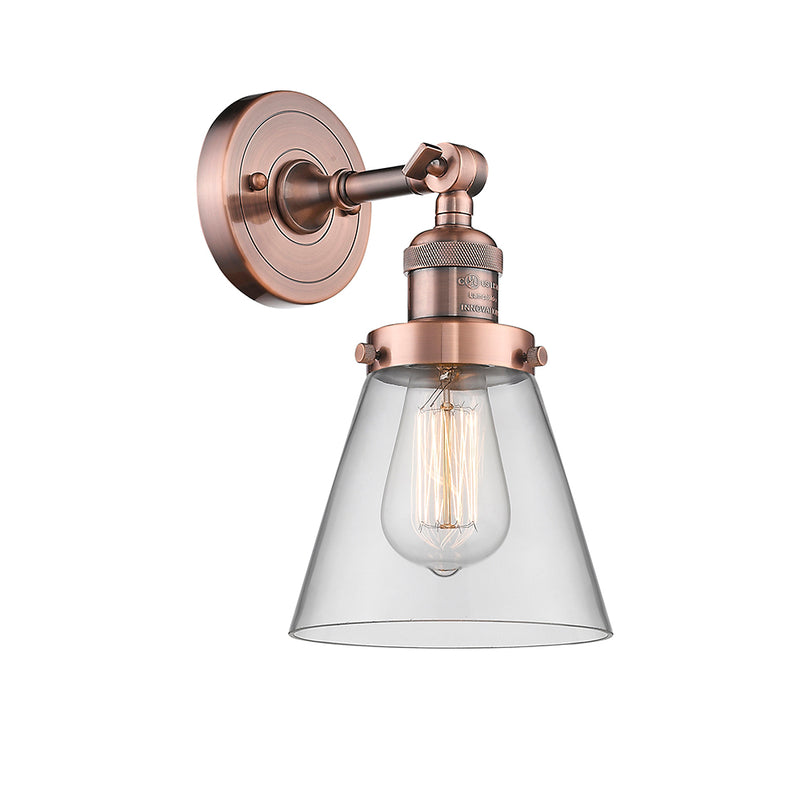 Innovations Lighting Small Cone 1 Light Semi-Flush Mount Part Of The Franklin Restoration Collection 201F-AC-G62-LED