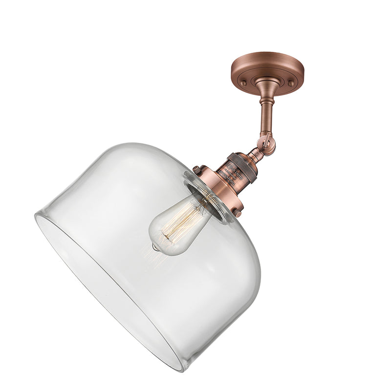 Innovations Lighting X-Large Bell 1 Light Semi-Flush Mount Part Of The Franklin Restoration Collection 201F-AC-G72-L-LED