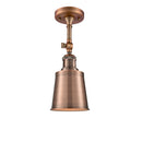 Addison Semi-Flush Mount shown in the Antique Copper finish with a Antique Copper shade