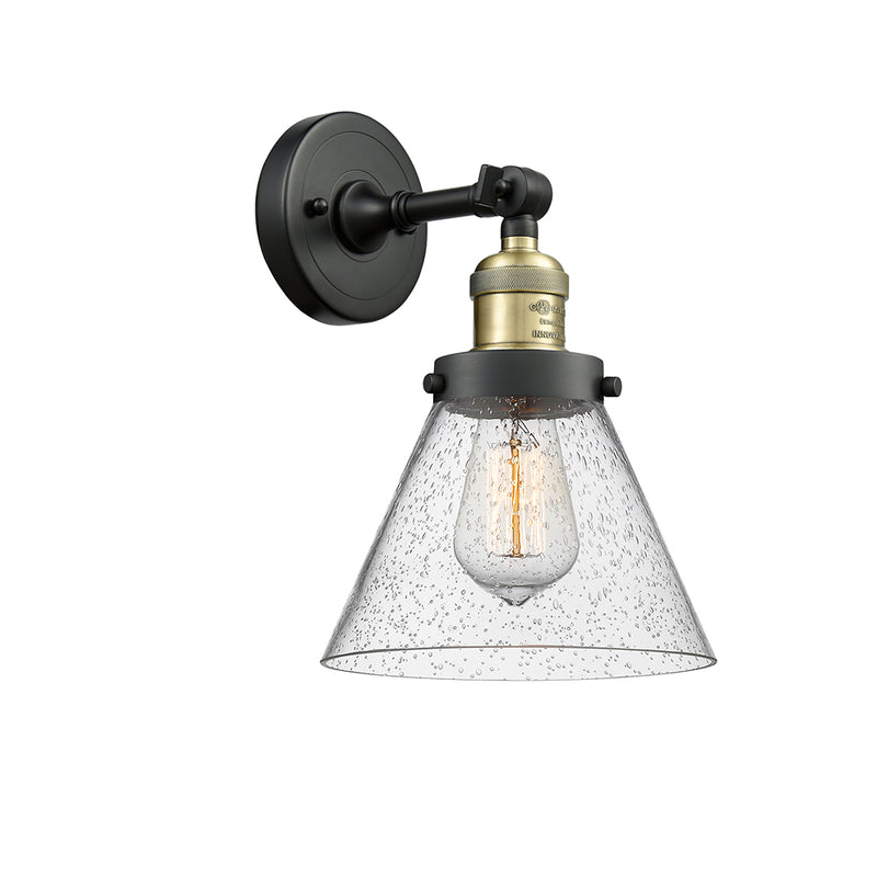 Innovations Lighting Large Cone 1 Light Semi-Flush Mount Part Of The Franklin Restoration Collection 201F-BAB-G44