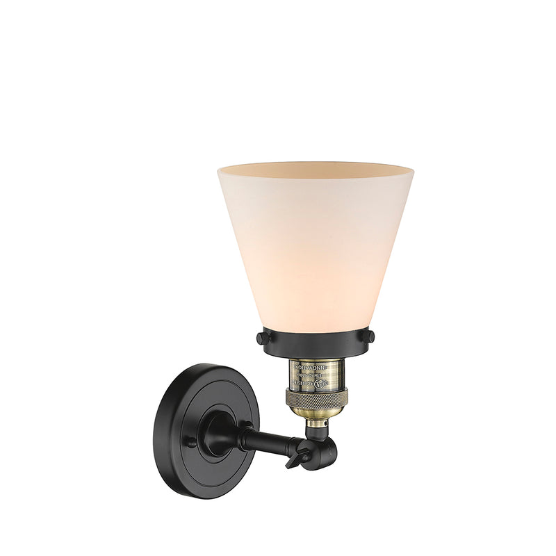 Innovations Lighting Small Cone 1 Light Semi-Flush Mount Part Of The Franklin Restoration Collection 201F-BAB-G61