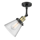 Innovations Lighting Small Cone 1 Light Semi-Flush Mount Part Of The Franklin Restoration Collection 201F-BAB-G64-LED