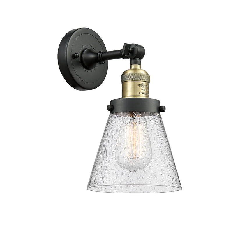 Innovations Lighting Small Cone 1 Light Semi-Flush Mount Part Of The Franklin Restoration Collection 201F-BAB-G64-LED