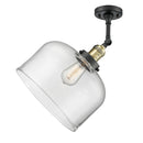 Innovations Lighting X-Large Bell 1 Light Semi-Flush Mount Part Of The Franklin Restoration Collection 201F-BAB-G72-L-LED