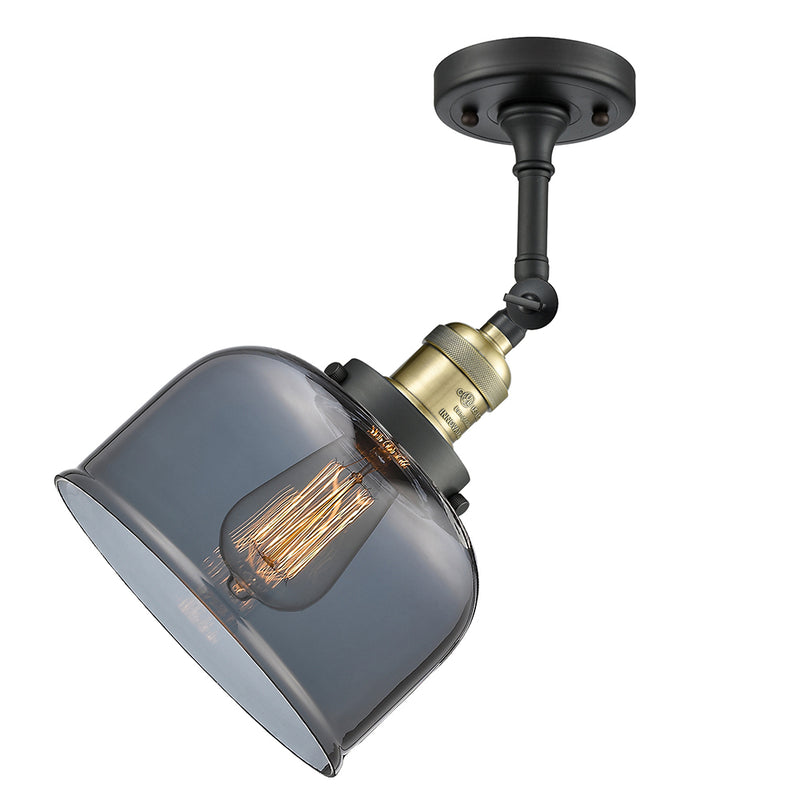 Innovations Lighting Large Bell 1 Light Semi-Flush Mount Part Of The Franklin Restoration Collection 201F-BAB-G73-LED