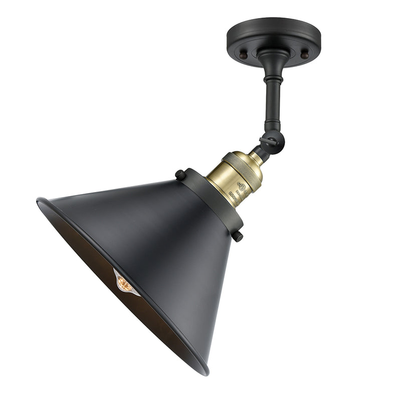 Innovations Lighting Briarcliff 1 Light Semi-Flush Mount Part Of The Franklin Restoration Collection 201F-BAB-M10-BK-LED