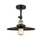 Appalachian Semi-Flush Mount shown in the Black Antique Brass finish with a Matte Black shade