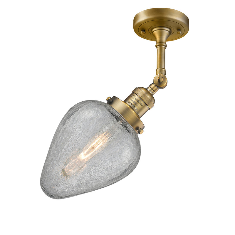 Innovations Lighting Geneseo 1 Light Semi-Flush Mount Part Of The Franklin Restoration Collection 201F-BB-G165-LED