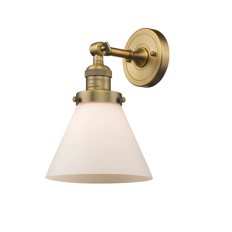 Innovations Lighting Large Cone 1 Light Semi-Flush Mount Part Of The Franklin Restoration Collection 201F-BB-G41