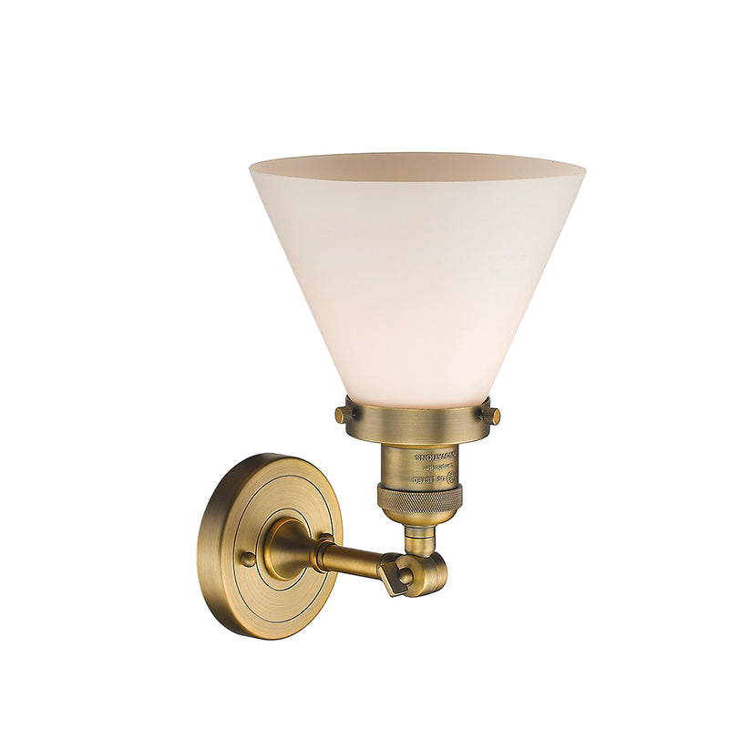 Innovations Lighting Large Cone 1 Light Semi-Flush Mount Part Of The Franklin Restoration Collection 201F-BB-G41-LED