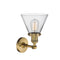 Innovations Lighting Large Cone 1 Light Semi-Flush Mount Part Of The Franklin Restoration Collection 201F-BB-G42