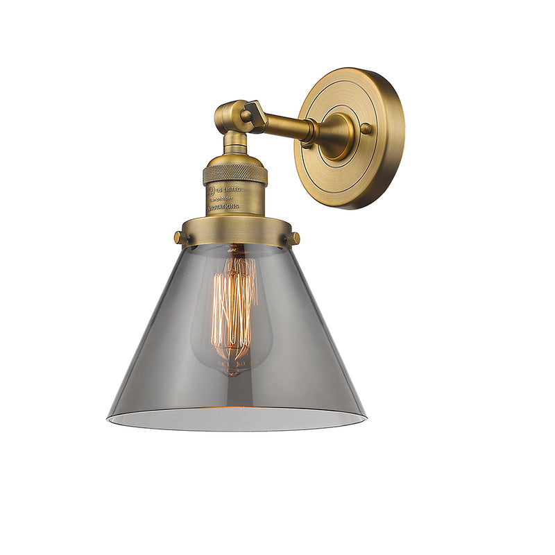 Innovations Lighting Large Cone 1 Light Semi-Flush Mount Part Of The Franklin Restoration Collection 201F-BB-G43