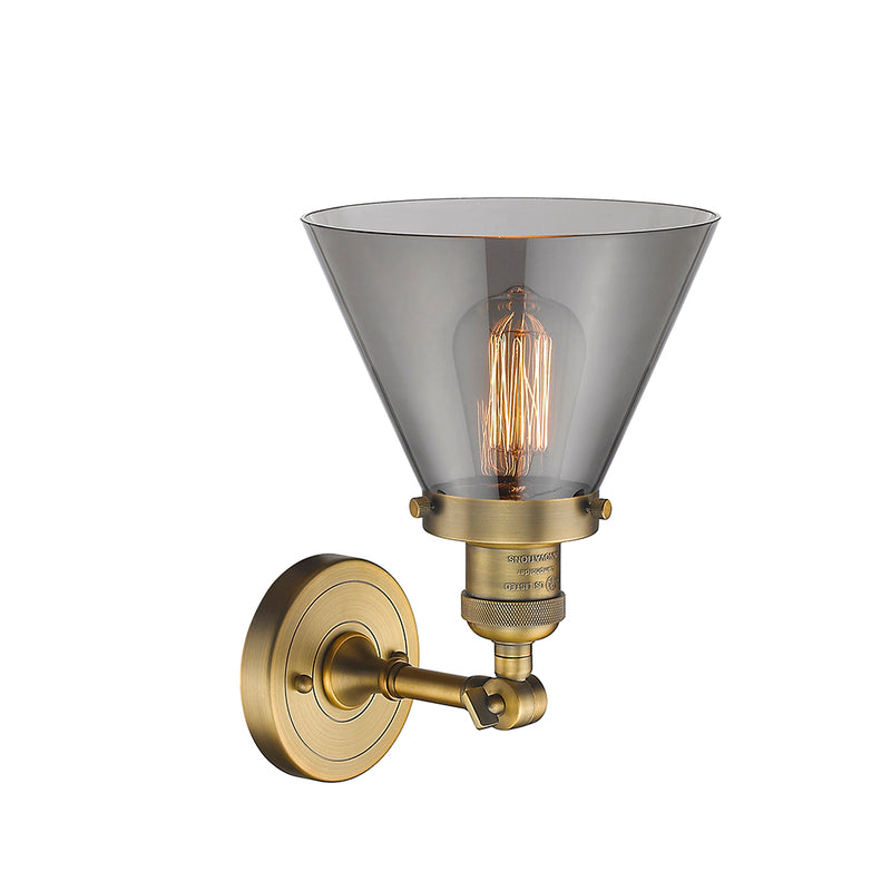 Innovations Lighting Large Cone 1 Light Semi-Flush Mount Part Of The Franklin Restoration Collection 201F-BB-G43-LED