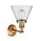 Innovations Lighting Large Cone 1 Light Semi-Flush Mount Part Of The Franklin Restoration Collection 201F-BB-G44-LED