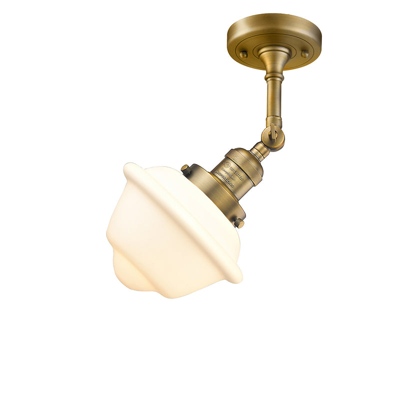 Innovations Lighting Small Oxford 1 Light Semi-Flush Mount Part Of The Franklin Restoration Collection 201F-BB-G531-LED