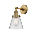 Innovations Lighting Small Cone 1 Light Semi-Flush Mount Part Of The Franklin Restoration Collection 201F-BB-G62-LED