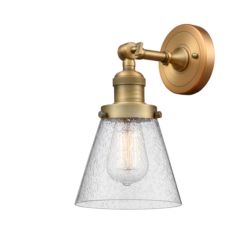 Innovations Lighting Small Cone 1 Light Semi-Flush Mount Part Of The Franklin Restoration Collection 201F-BB-G64-LED