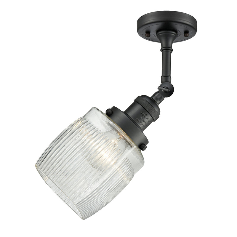 Innovations Lighting Colton 1 Light Semi-Flush Mount Part Of The Franklin Restoration Collection 201F-BK-G302