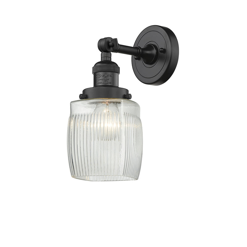 Innovations Lighting Colton 1 Light Semi-Flush Mount Part Of The Franklin Restoration Collection 201F-BK-G302-LED