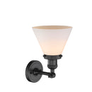 Innovations Lighting Large Cone 1 Light Semi-Flush Mount Part Of The Franklin Restoration Collection 201F-BK-G41