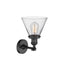 Innovations Lighting Large Cone 1 Light Semi-Flush Mount Part Of The Franklin Restoration Collection 201F-BK-G42