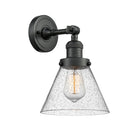 Innovations Lighting Large Cone 1 Light Semi-Flush Mount Part Of The Franklin Restoration Collection 201F-BK-G44