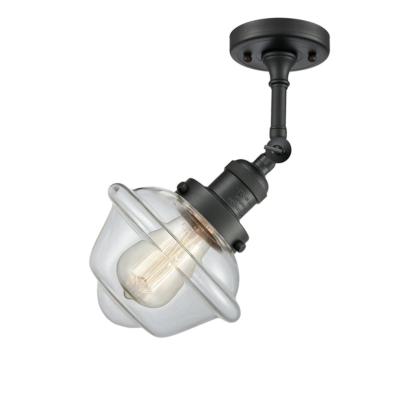 Innovations Lighting Small Oxford 1 Light Semi-Flush Mount Part Of The Franklin Restoration Collection 201F-BK-G532