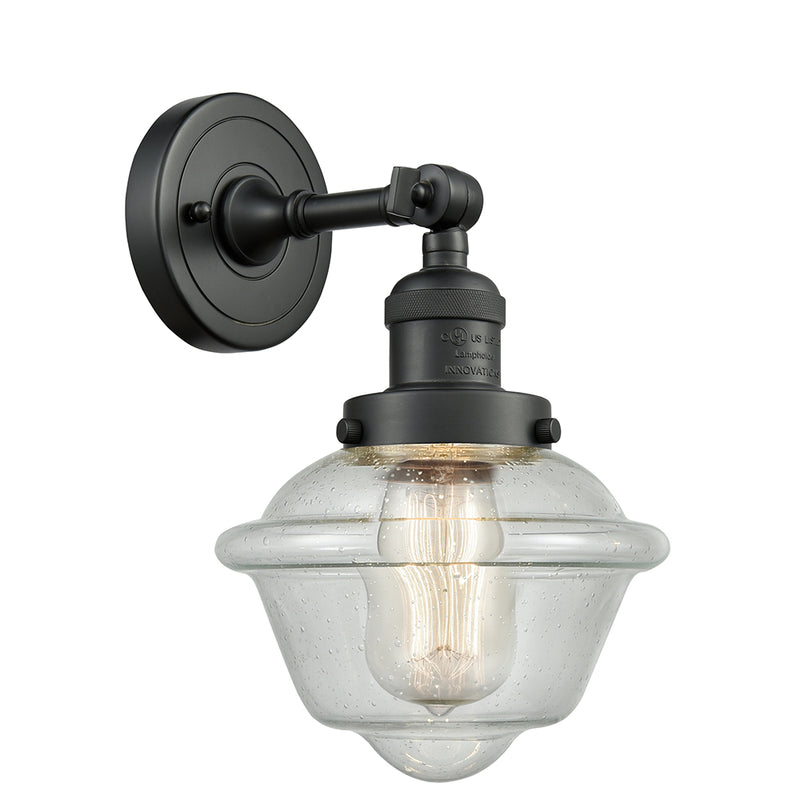 Innovations Lighting Small Oxford 1 Light Semi-Flush Mount Part Of The Franklin Restoration Collection 201F-BK-G534