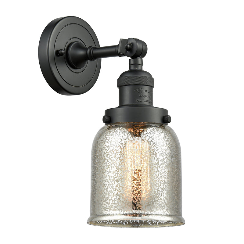 Innovations Lighting Small Bell 1 Light Semi-Flush Mount Part Of The Franklin Restoration Collection 201F-BK-G58