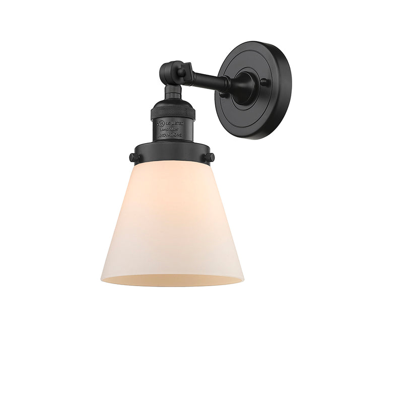 Innovations Lighting Small Cone 1 Light Semi-Flush Mount Part Of The Franklin Restoration Collection 201F-BK-G61