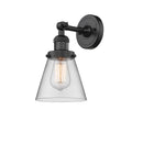 Innovations Lighting Small Cone 1 Light Semi-Flush Mount Part Of The Franklin Restoration Collection 201F-BK-G62