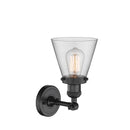 Innovations Lighting Small Cone 1 Light Semi-Flush Mount Part Of The Franklin Restoration Collection 201F-BK-G62