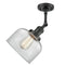 Innovations Lighting Large Bell 1 Light Semi-Flush Mount Part Of The Franklin Restoration Collection 201F-BK-G72