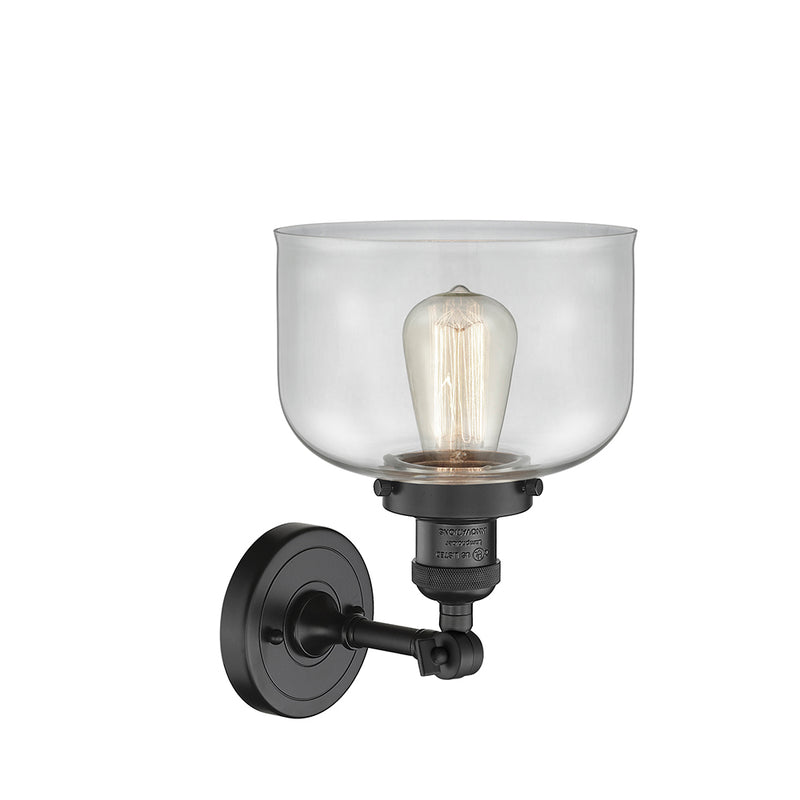 Innovations Lighting Large Bell 1 Light Semi-Flush Mount Part Of The Franklin Restoration Collection 201F-BK-G72-LED