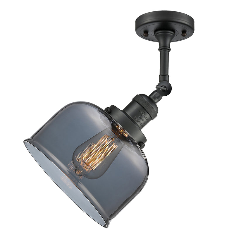 Innovations Lighting Large Bell 1 Light Semi-Flush Mount Part Of The Franklin Restoration Collection 201F-BK-G73