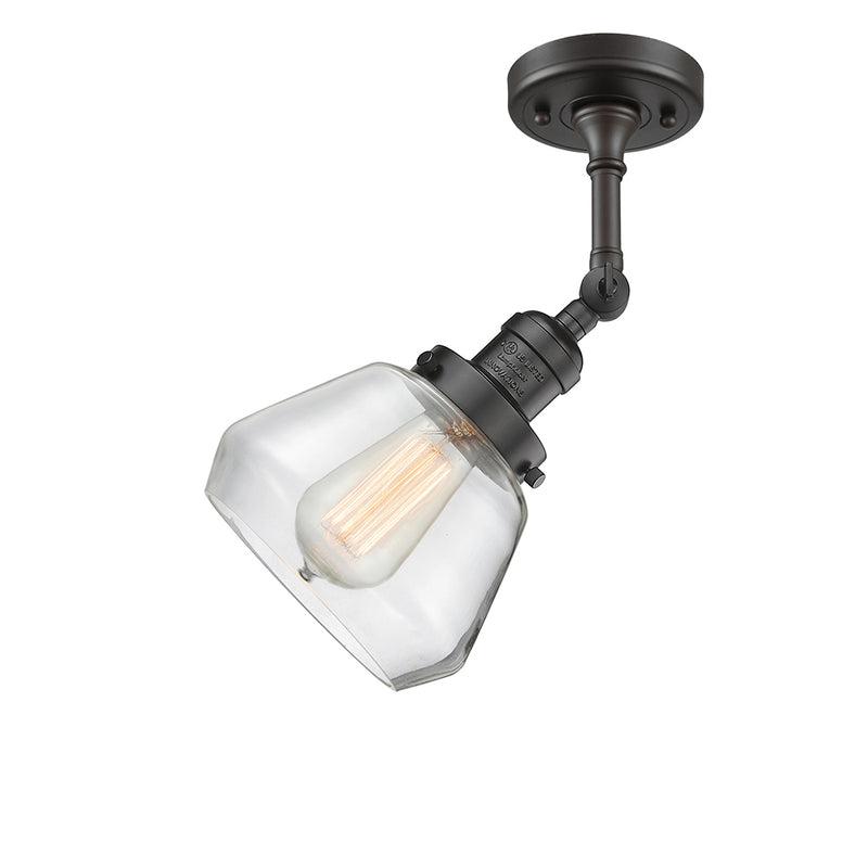 Innovations Lighting Fulton 1 Light Semi-Flush Mount Part Of The Franklin Restoration Collection 201F-OB-G172-LED