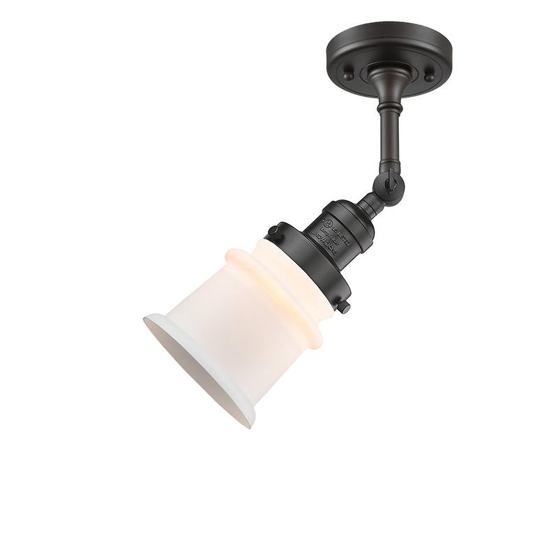 Innovations Lighting Small Canton 1 Light Semi-Flush Mount Part Of The Franklin Restoration Collection 201F-OB-G181S-LED