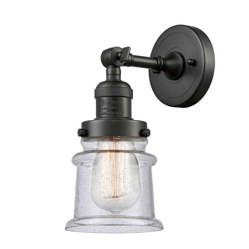 Innovations Lighting Small Canton 1 Light Semi-Flush Mount Part Of The Franklin Restoration Collection 201F-OB-G184S-LED