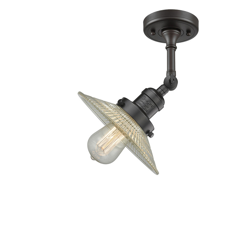 Innovations Lighting Halophane 1 Light Semi-Flush Mount Part Of The Franklin Restoration Collection 201F-OB-G2-LED