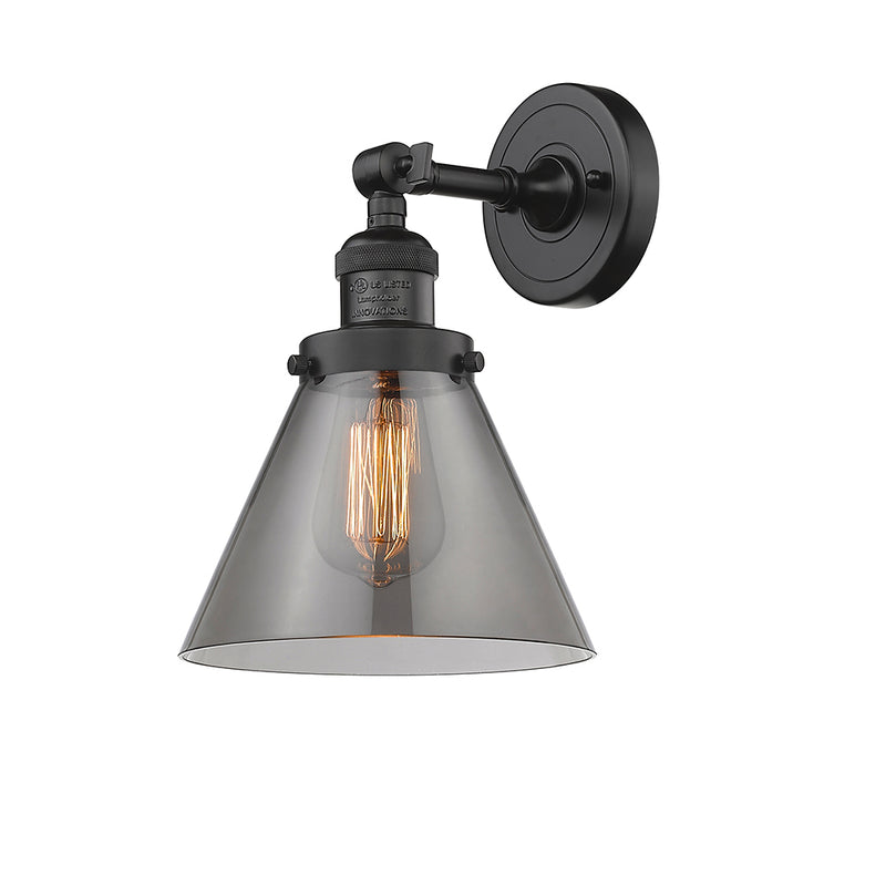 Innovations Lighting Large Cone 1 Light Semi-Flush Mount Part Of The Franklin Restoration Collection 201F-OB-G43-LED