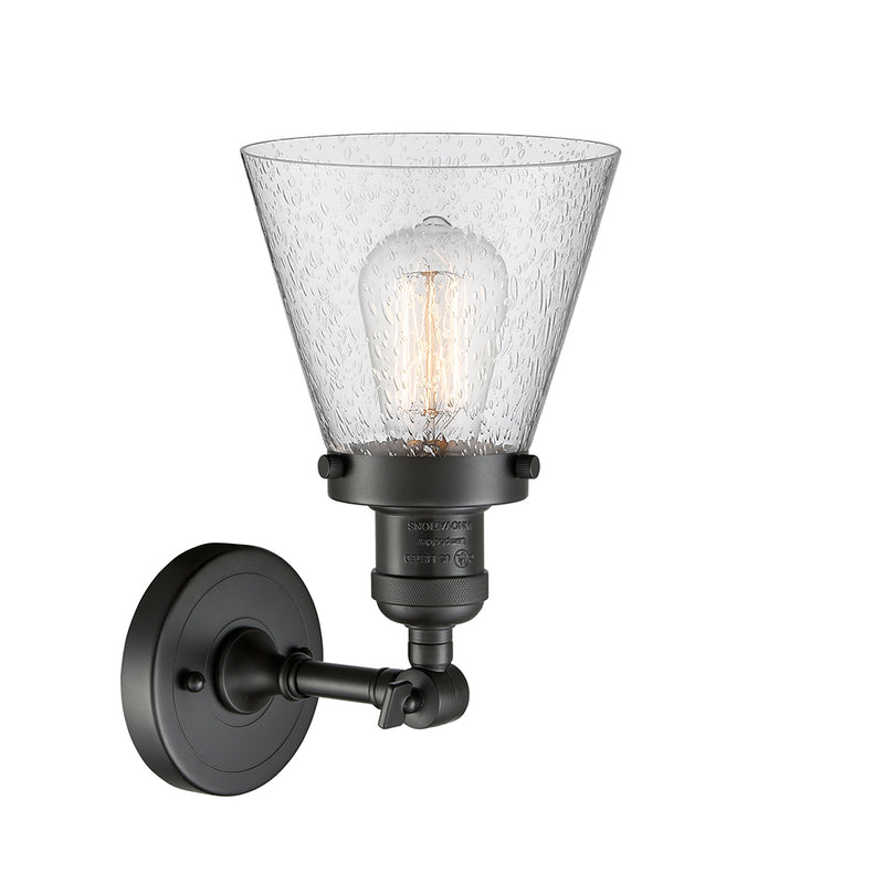 Innovations Lighting Small Cone 1 Light Semi-Flush Mount Part Of The Franklin Restoration Collection 201F-OB-G64-LED