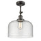 Bell Semi-Flush Mount shown in the Oil Rubbed Bronze finish with a Seedy shade