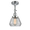 Fulton Semi-Flush Mount shown in the Polished Chrome finish with a Clear shade