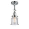 Canton Semi-Flush Mount shown in the Polished Chrome finish with a Seedy shade