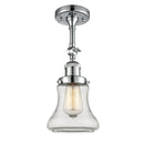 Bellmont Semi-Flush Mount shown in the Polished Chrome finish with a Clear shade