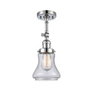 Bellmont Semi-Flush Mount shown in the Polished Chrome finish with a Seedy shade