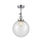 Beacon Semi-Flush Mount shown in the Polished Chrome finish with a Seedy shade