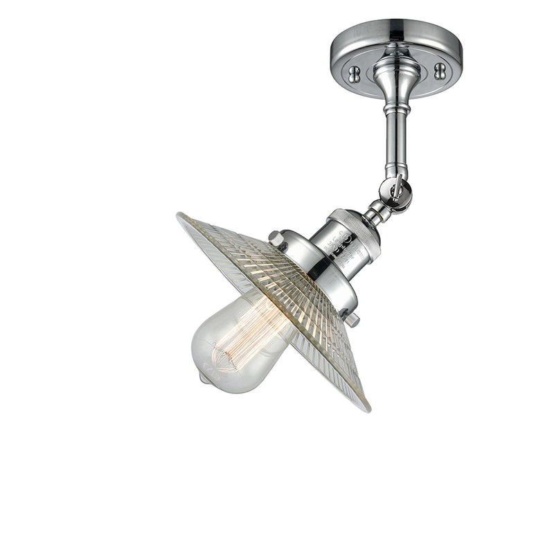 Innovations Lighting Halophane 1 Light Semi-Flush Mount Part Of The Franklin Restoration Collection 201F-PC-G2