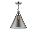 Cone Semi-Flush Mount shown in the Polished Chrome finish with a Plated Smoke shade